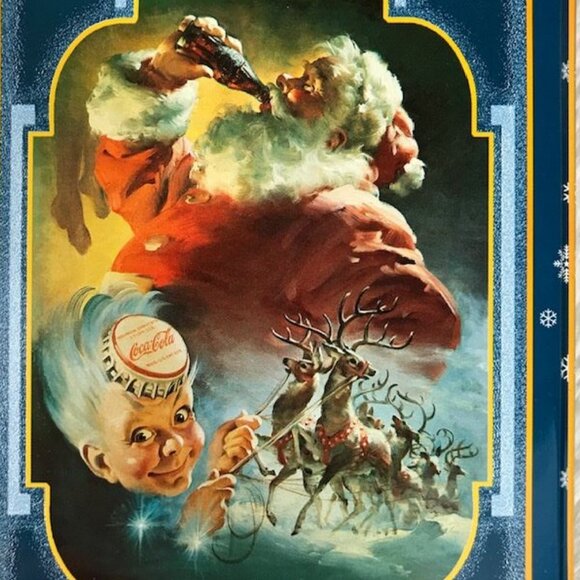 NWOT Coca Cola 'Santa Reindeer Elf' 1000pc Puzzle in Collectible Tin - Picture 2 of 10